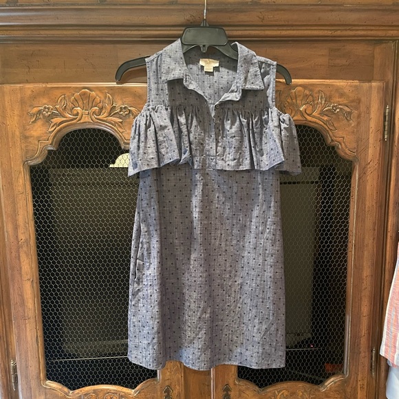 Blue linen Kate Spade juniors dress size 14. - Picture 1 of 4